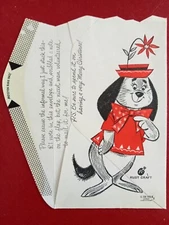 Christmas Vintage 1970's Money Gift Envelope £1 Pound Note Wallet Greeting Merry