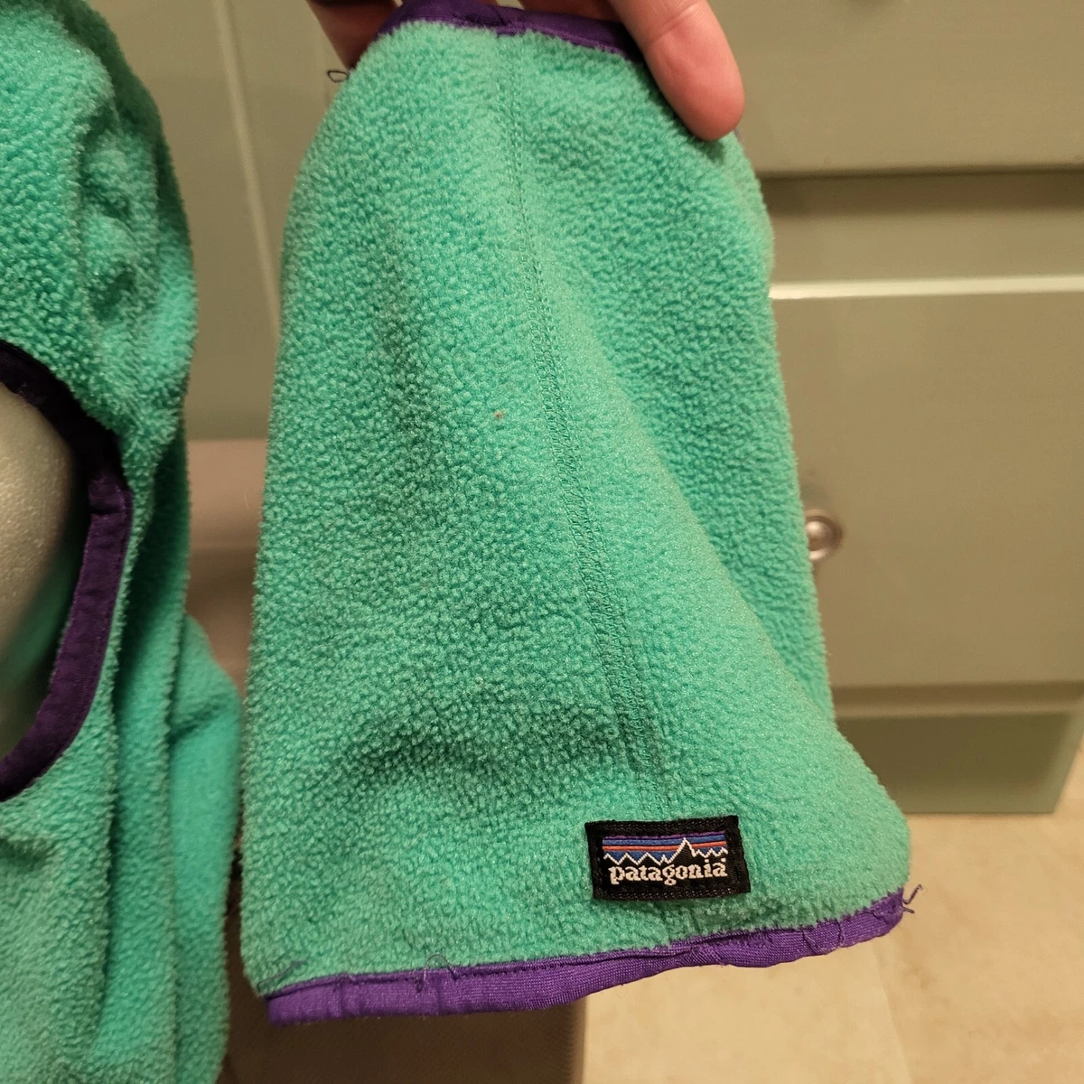 VTG Patagonia Balaclava Adult USA Green Fleece Head Cover Neck