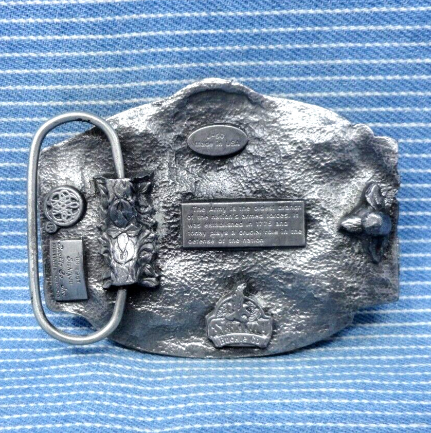 United States Army Seal Belt Buckle Military Soldiers Vtg 80s Siskiyou   .TYC284