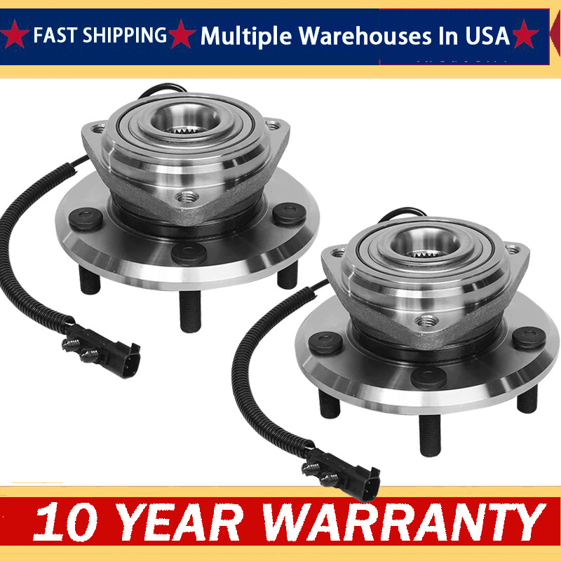 Pair (2) Front Wheel Hub Bearing Assembly W/ABS For 2007-2016 Jeep Wrangler 5Lug