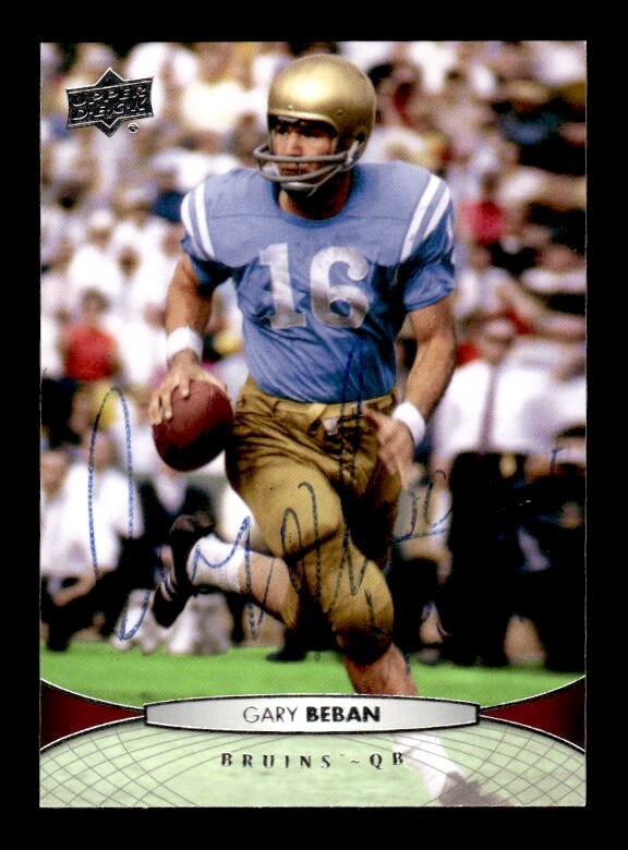 GARY BEBAN SIGNED 2012 UPPER DECK FOOTBALL #22 INSCRIBED "UCLA 67 HEISMAN" 