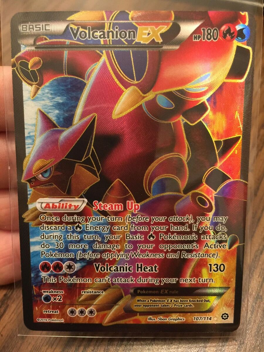 VOLCANION EX 2016 BASIC ULTRA RARE POKEMON XY-STEAM SIEGE VOLCANION EX 2016 BASIC ULTRA RARE POKEMON XY-STEAM SIEGE