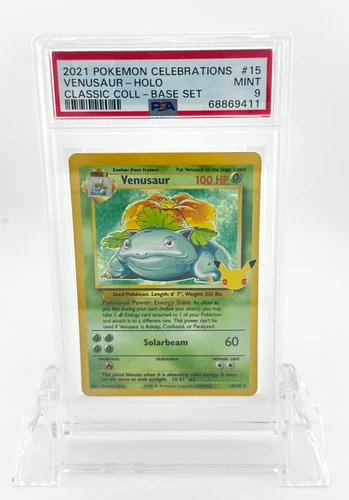 PSA 9 Venusaur Holo 15/102 Celebrations Classic Collection Pokémon 2021