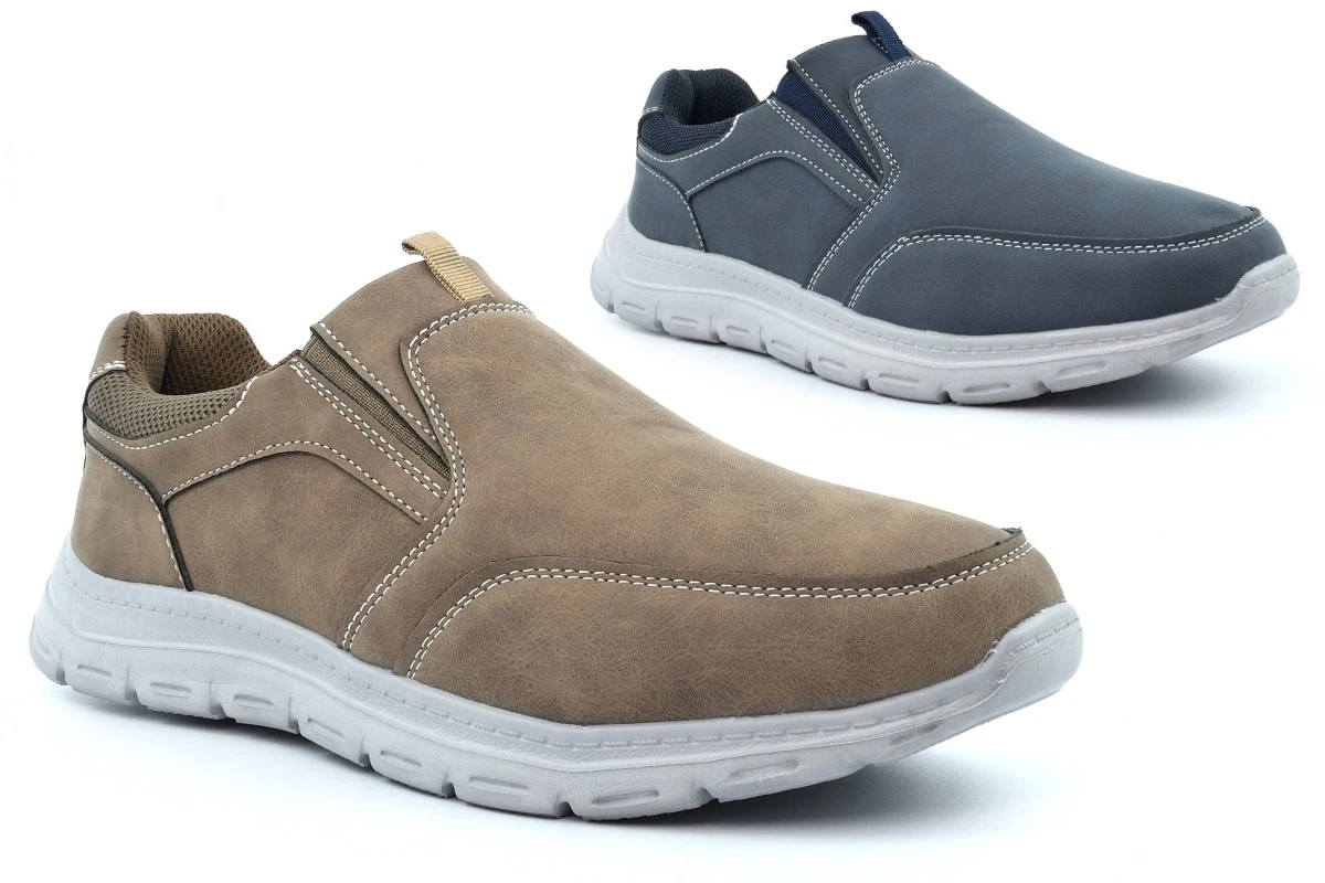 Scimitar Mens Slip On Trainers Mens Slip On Pumps Lightweight Shoes Navy/Brown
Opens in a new window