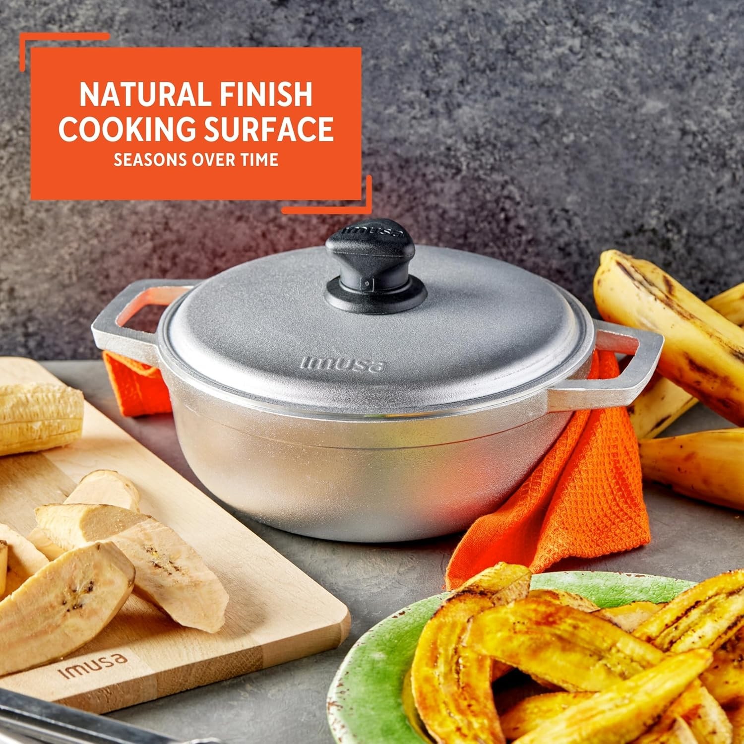 IMUSA 2.6 Quart Traditional Natural Made in Colombia Caldero Qt, Silver 