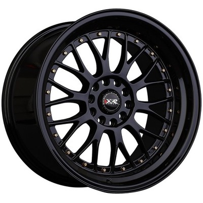 XXR WHEELS 521 20X8.5 5x114.3/5x120 Offset 32 Black / Gold Rivets (Qty of 4)