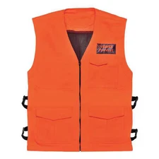 Delta Plus Je-70L Vest, Cotton/Polyester, Zipper Closure, Orange, Size L