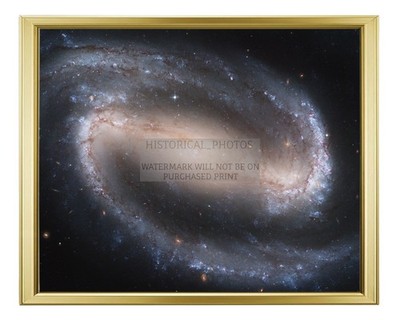 BARRED SPIRAL GALAXY NGC 1300 ERIDANUS CONSTELLATION 8X10 GOLD FRAMED PHOTO