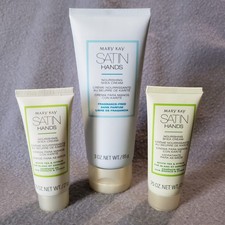 Lot of 3 Mary Kay Satin Hands Nourishing Shea Cream Fragrance Free and White Tea