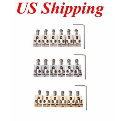 Solid Brass Guitar Roller Bridge Saddles Tremolo Bridge Roller Saddle fits ST/TL