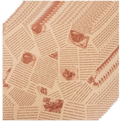 100 Pcs Zeitung Backpapier Lebensmittelpapier Pizza -Verpackungspapier