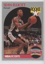 1990-91 NBA Hoops San Antonio Spurs Sheet Singles Sean Elliott Rookie RC 0ad