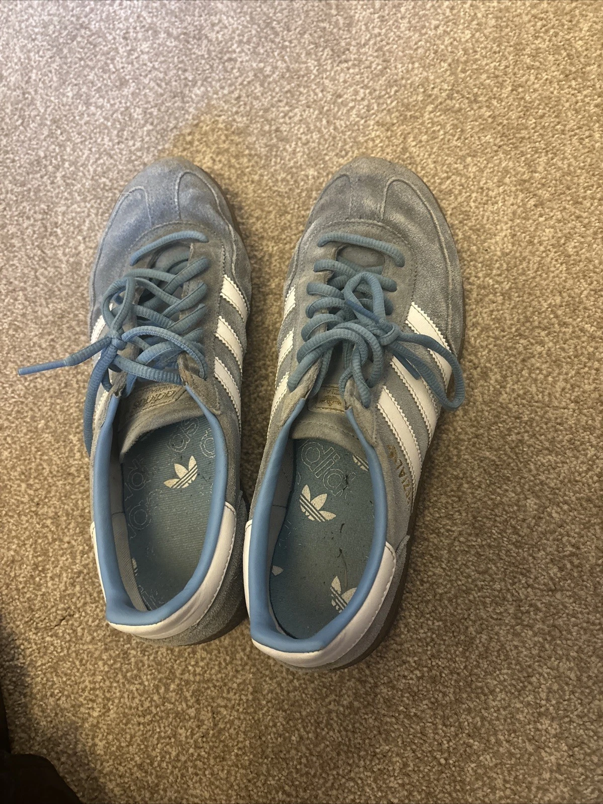 Adidas Originals Sonders scarpe da ginnastica uomo taglia UK 8 5 blu con strisce bianche