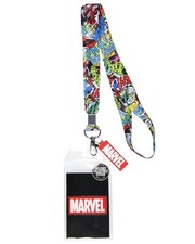 Marvel Spider-man Lanyard Bioworld Id Badge Holder Durable Nylon Fabric