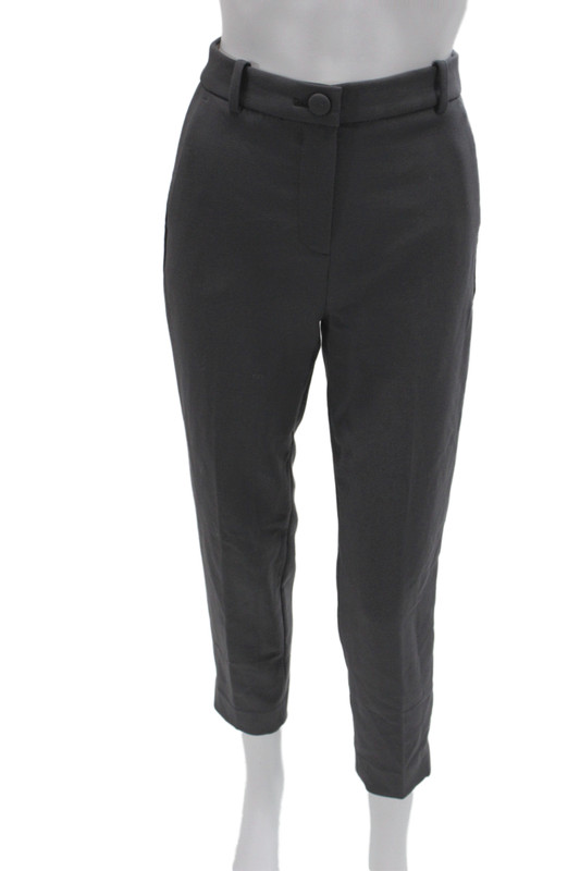 J Crew Womens Dark Gray Ankle Cropped Dress Pants Classic Size 2