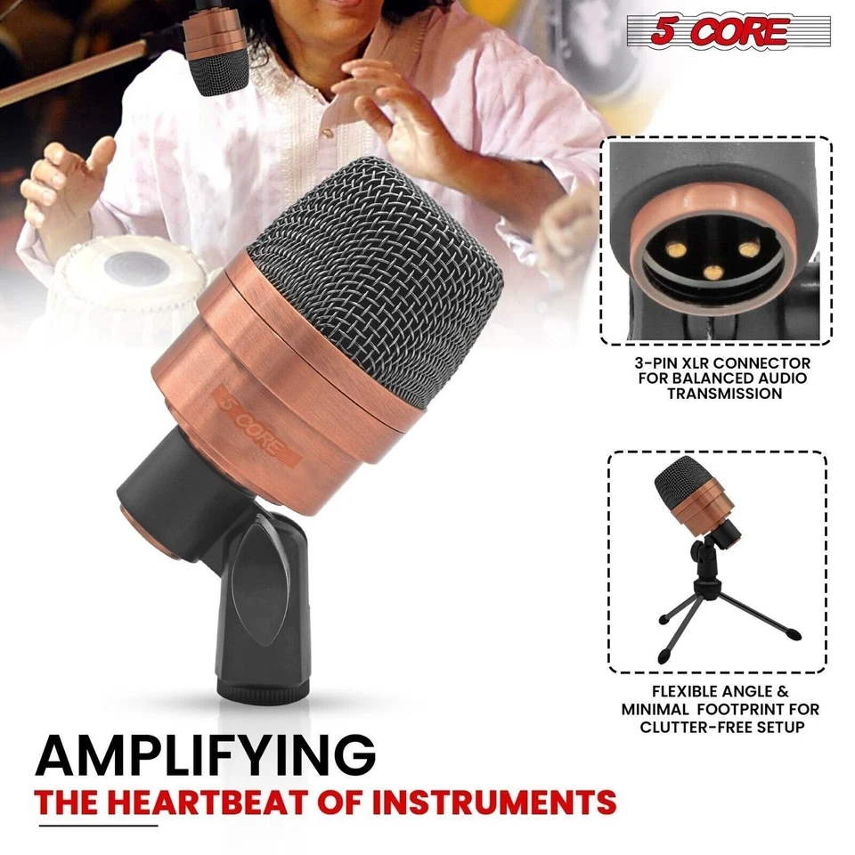 5 Core Tabla Mic Indian Instrument Microphone Set for Bayan & Dayan Dholak Mic - Image 4 of 4