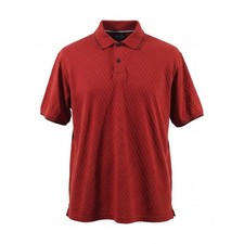 Ted Baker Men's SZ L Dark Red Short Sleeve 100 Cotton Preppy Smart Polo