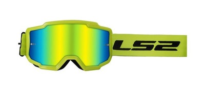 LS2 Charger MX Brille Crossbrille Iridium Gold Gelb Iridium verspiegelt