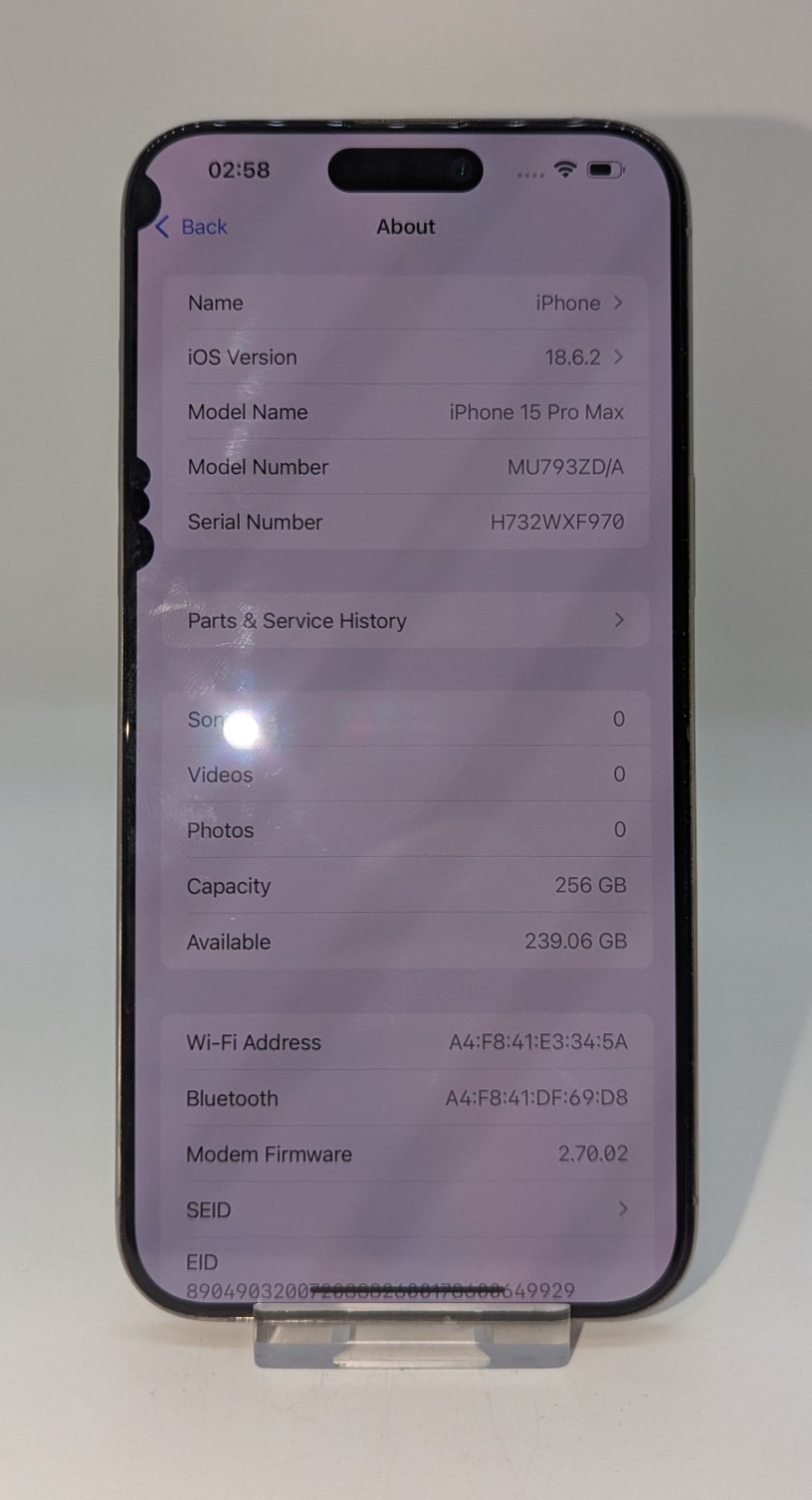 Apple iPhone 15 Pro Max 256GB Natural Titanium – Unlocked – Screen Ink Damage image 10