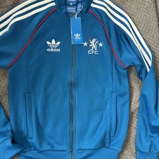 CHELSEA LONDON 2015/2016 FOOTBALL JACKET ADIDAS ORIGINALS RETRO STYLE SIZE S