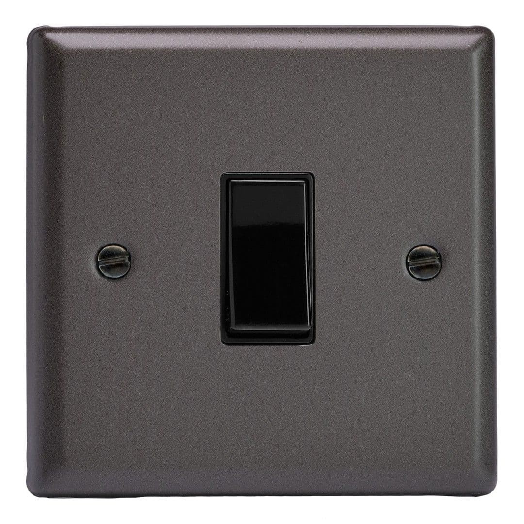 Varilight XPBR1B Classic Graphite 21 1 Gang 10A Retractive Switch