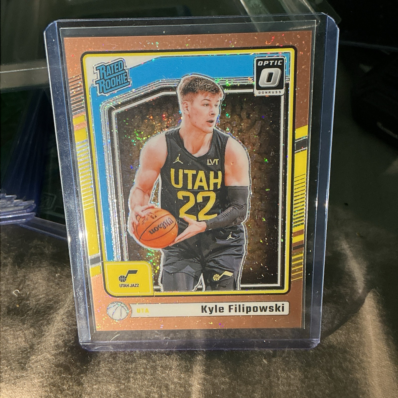 2024-25 Panini Optic Rated Rookie Kyle Filipowski #300 Copper Glitter Prizm /99