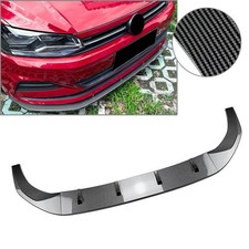 Carbon Fiber Front Bumper Splitter Spoiler Lip For Volkswagen Polo MK6 2018-2023