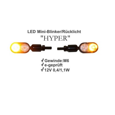 Custom LED Mini Rücklicht Blinker Set CMX Chopper Café Racer