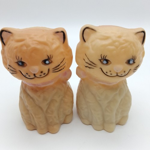 VTG Plastic Kitten Cat Salt & Pepper Shakers (Noise Maker not Working)