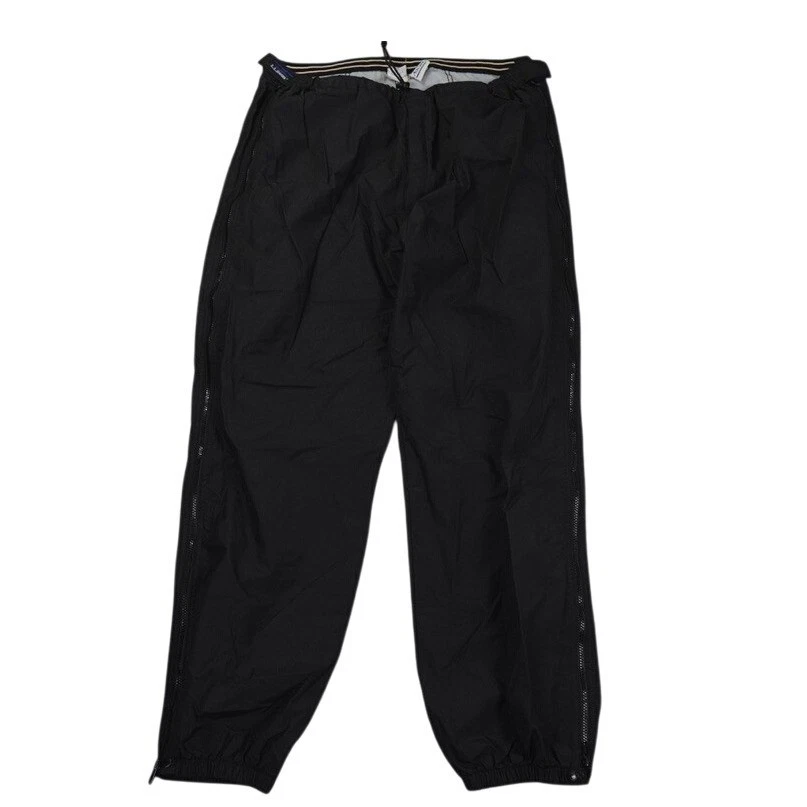 VTG LL Bean Activent Pants Men XL Black Nylon Windbreaker Side Zip USA Gorpcore