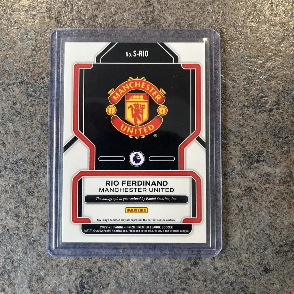 Rio Ferdinand Auto Panini Prizm Premier League 2022-23 Manchester United - Image 2 of 2