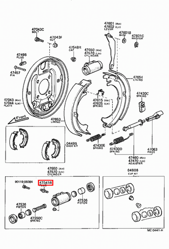 Genuine Yaris NCP11 NCP10 KSP90 KSP130 Rear Drum Brake Cylinder Bleeder Nipple - Picture 19 of 20