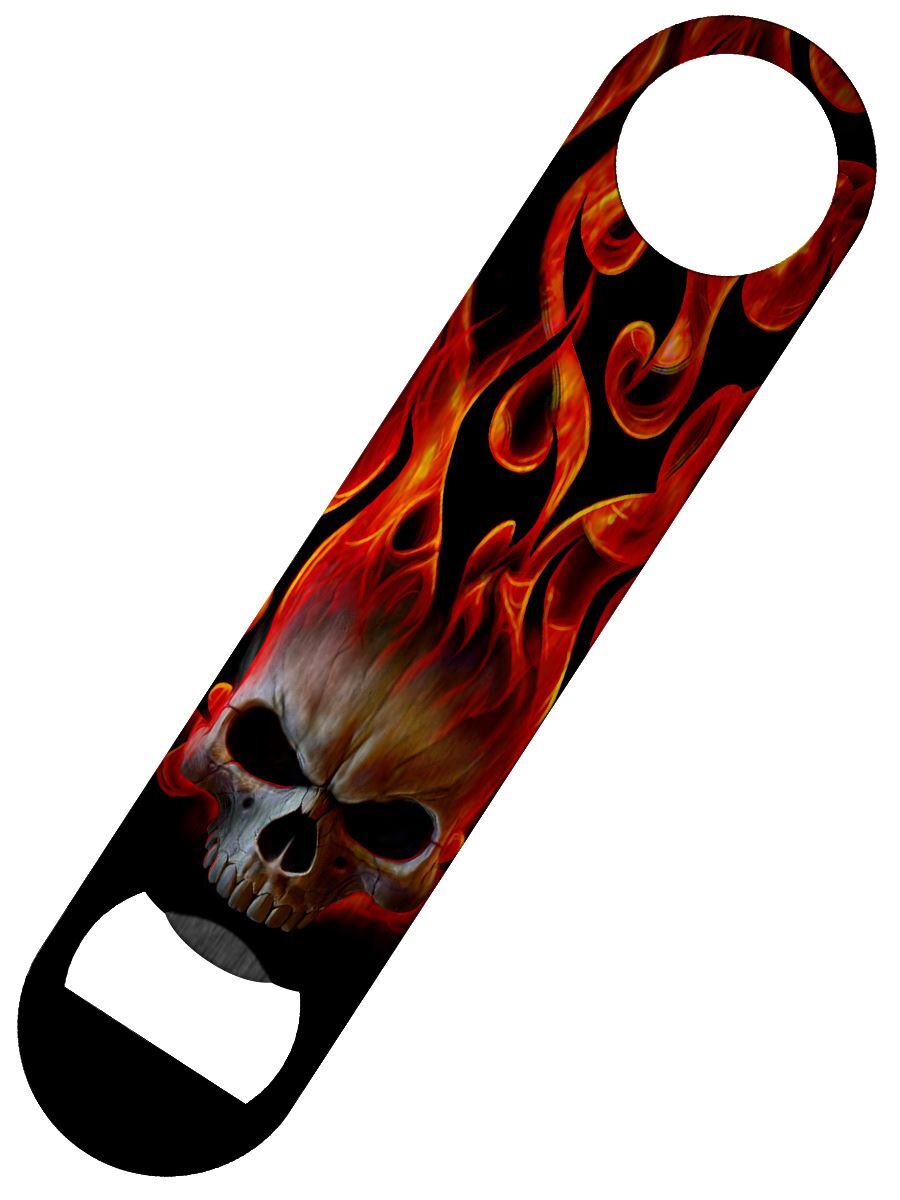 Spiral Bottle Opener Skull Blast I Bar Blade Black 18x4cm