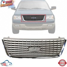 New Front Grille Chrome And Gray Plastic For 2003-2006 Ford Expedition Fo1200401