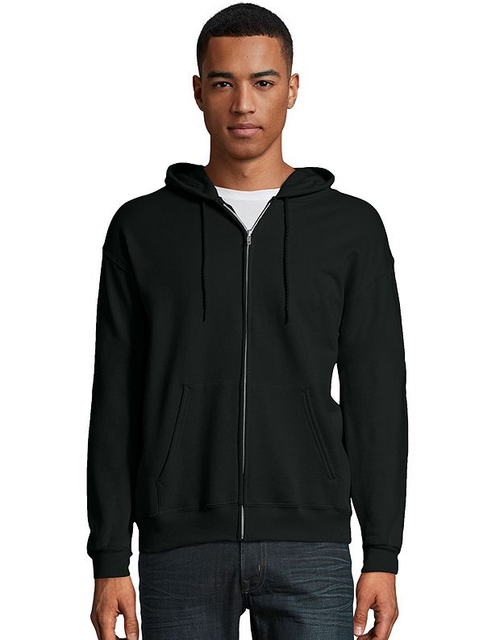 mens full zip eco smart fleece hoodie