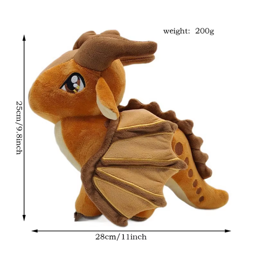 Wings of Fire Toys Dragon Plush Toy Soft Stuffed Animal Cool Brown Dragon Decor - Picture 9 of 12