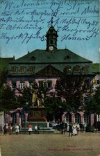 Hanau, Rathaus und Brüder-Grimm-Denkmal, Feldpost 1915