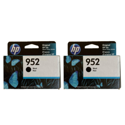 #ad 2psc Black Genuine Setup HP 952 Ink Cartridges HP 7740 8210 8216 8218 8710 $15.99