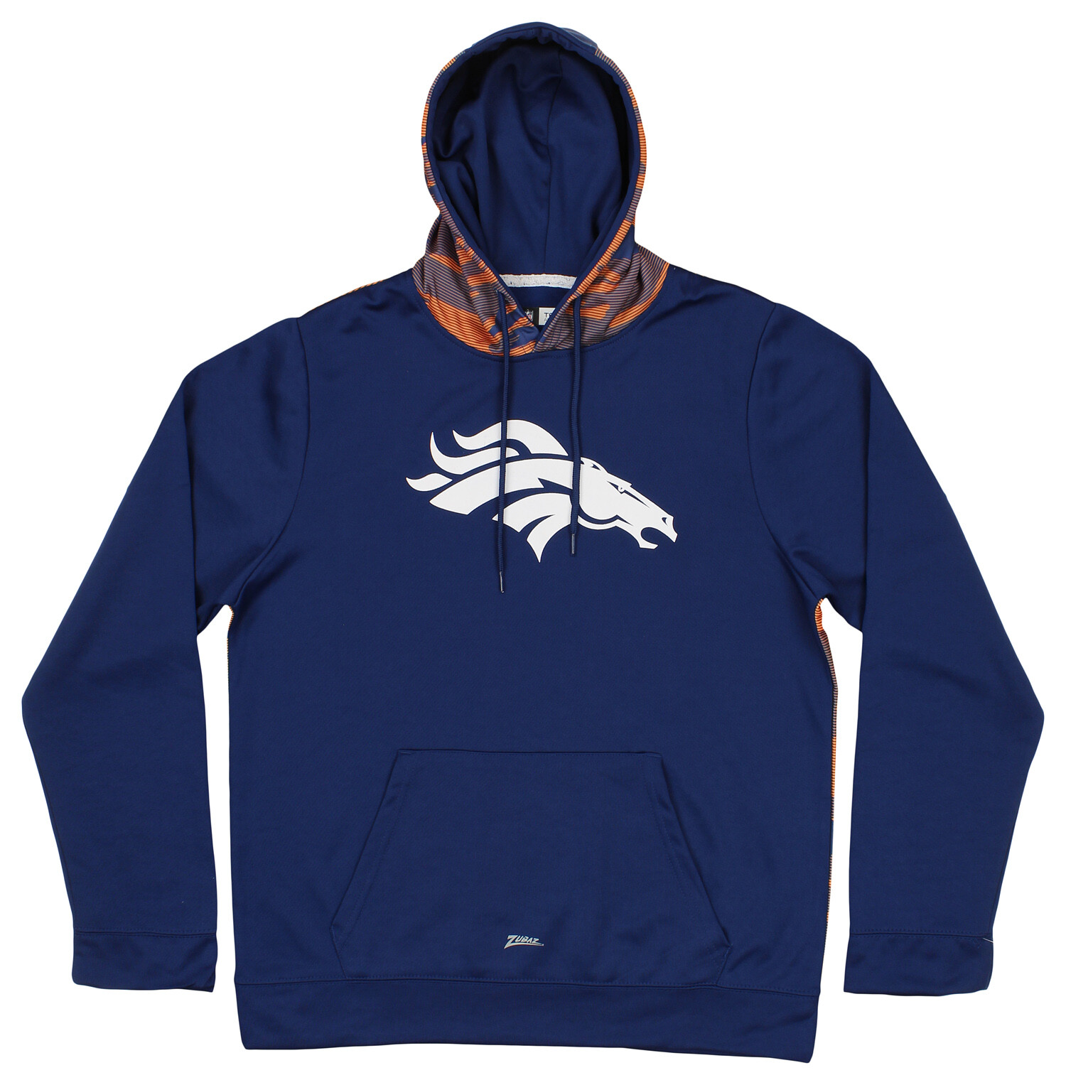 Толстовка с капюшоном Zubaz NFL Mens Denver Broncos командного цвета с камуфляжной задней панелью