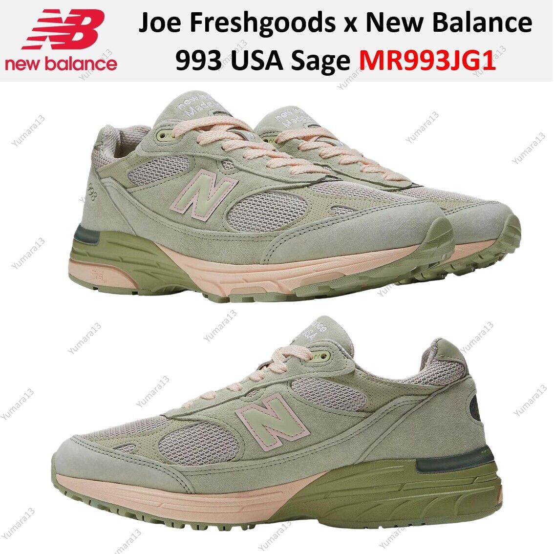 Joe Freshgoods x New Balance 993 USA Sage MR993JG1 Men's Joe Freshgoods x New Balance 993 USA Sage MR993JG1 Men's