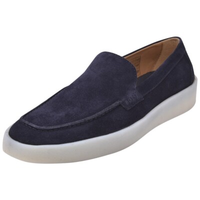 Hugo Boss Navy Suede Slip-On Loafers with Cream Sole BOSS by Hugo Boss Men main image 3