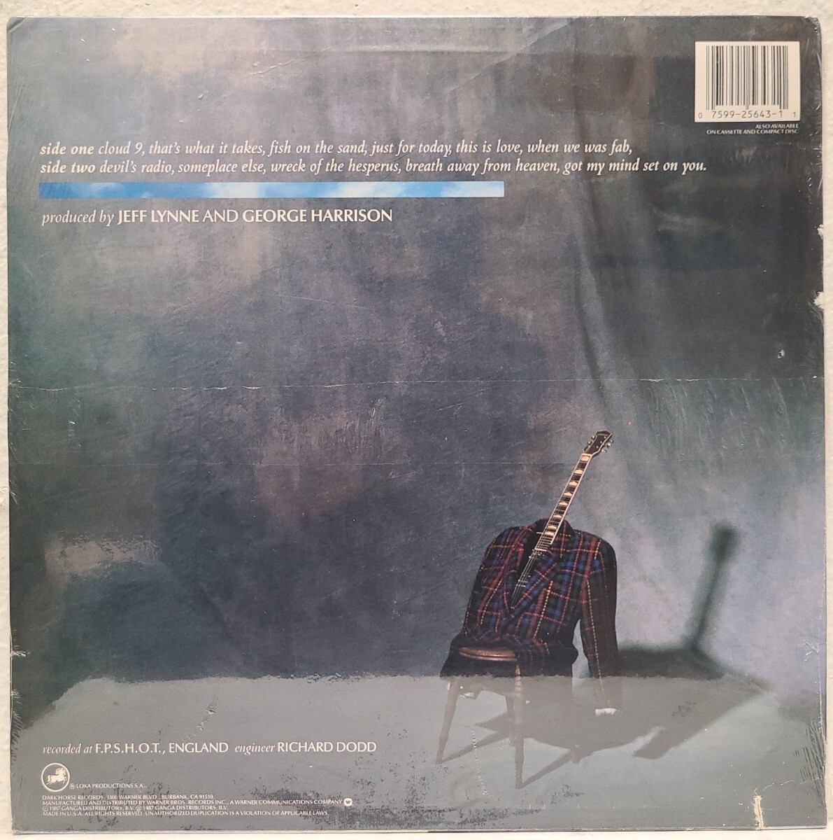 e HARRISON★Cloud Nine UK Dark Horse George Harrison ‎– Cloud Nine - Dark Horse Records ‎– W4-25643