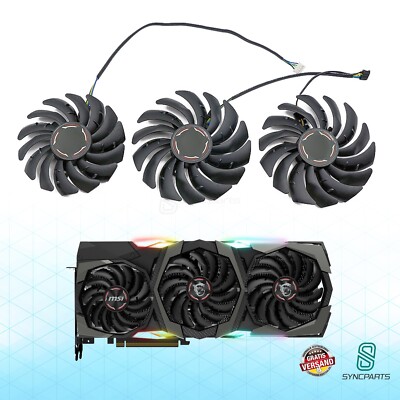 SISS  Lüfter für Grafikkarten MSI RTX 2070 2080 Ti Super Gaming X Trio Ersatz