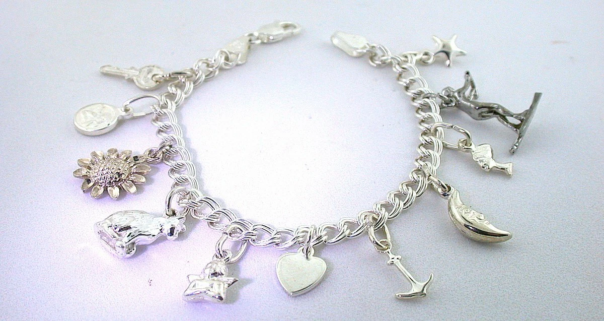 Real silver charms deals