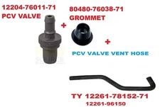 TOYOTA FORKLIFT PCV VALVE  + GROMMET  80480-76038-71 + 12261-78152-71 HOSE KIT