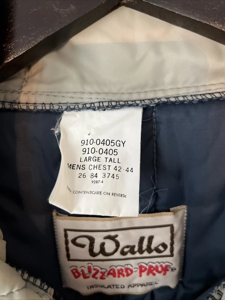 Mono vintage para hombre Blizzard Pruf talla grande alto - tostado - hecho en EE. UU. Foto 3 de 4