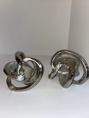 Regina Andrew Polished Nickel Modern Metal Knots Object d art- 2 Available