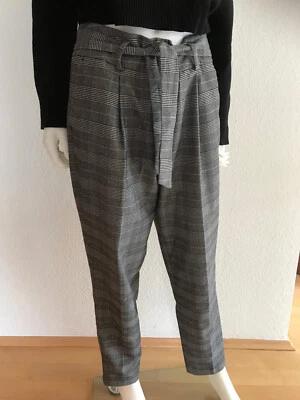Schwarz-weiß karierte Hose von C&A, Gr. 40 - Bild 1 von 4