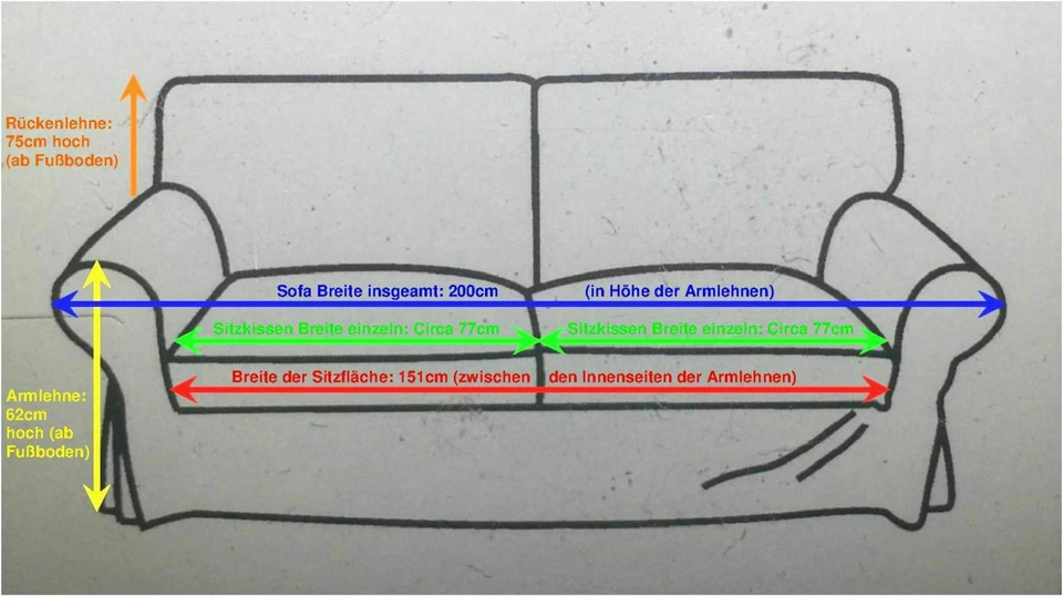 Bezug für das "EKTORP" 2er Bettsofa Schlafsofa in weiß - Bild 4 von 4