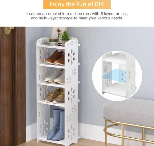 5/6/7/8 Ebenen Schuhregal Ablagegestelle Schuhablage Schuhschrank Platzsparend - Bild 68 von 72